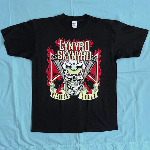 Vintage Lynyrd Skynyrd "Grinning Skull" 2004 Event T-Shirt - Picture 1 of 8